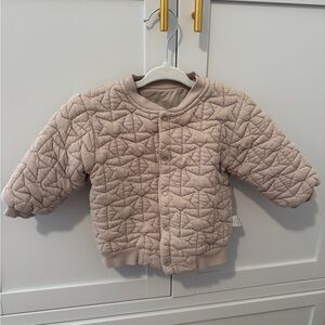 Quilted star pattern baby coat, size 6-12 months